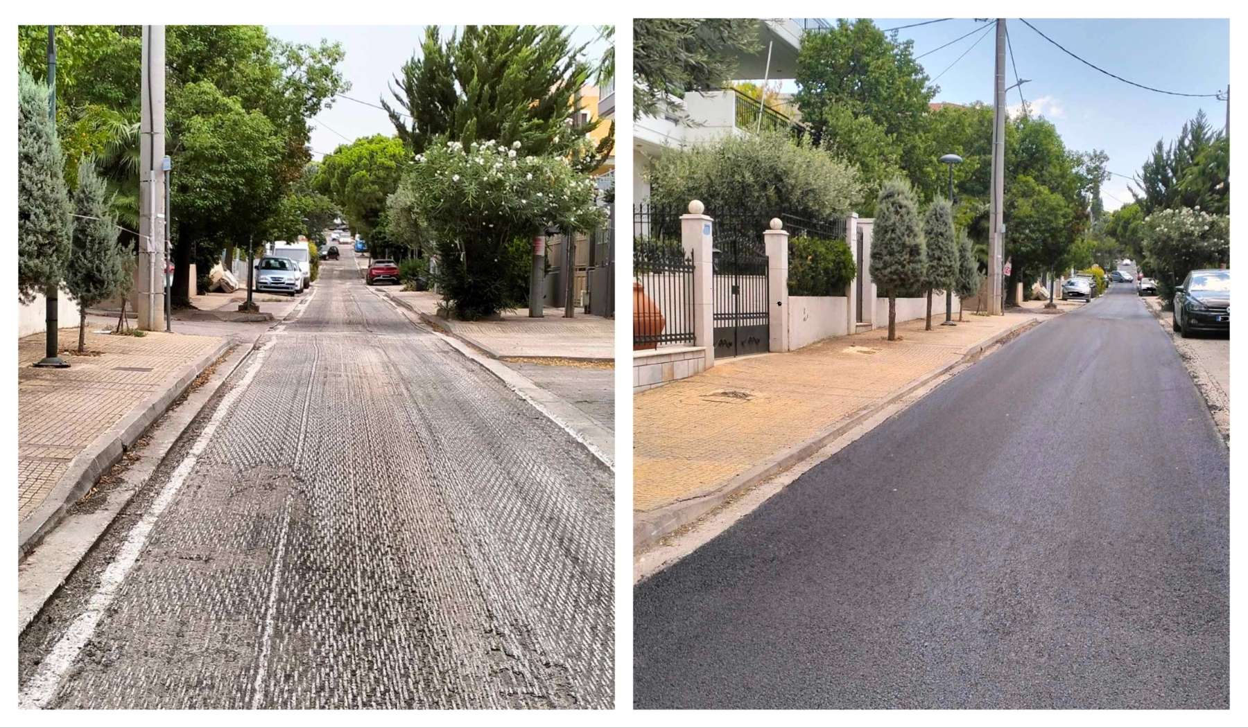 Ασφαλτοστρώθηκαν οι δρόμοι Ν. Πλαστήρα και 25ης Μαρτίου σε Λυκόβρυση και Πεύκη 