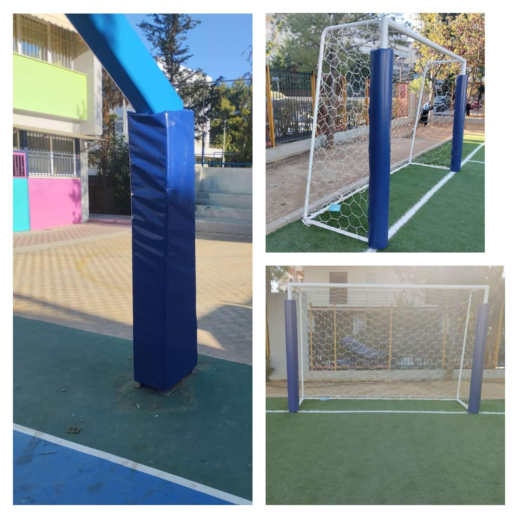 Ειδικά προστατευτικά τοποθετήθηκαν στα τέρματα και τις μπασκέτες του 2ου Δημοτικού Σχολείου Λυκόβρυσης 