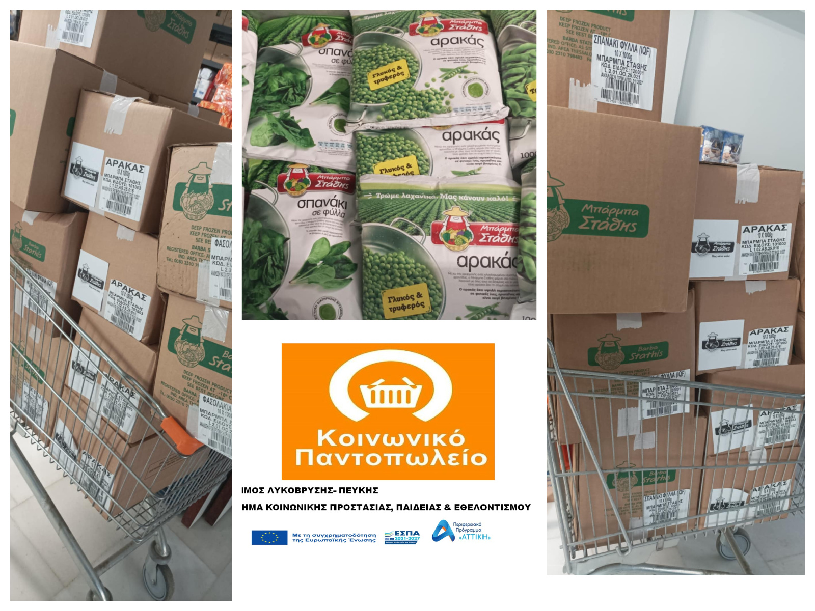 Σημαντική χορηγία κατεψυγμένων λαχανικών από το "Μαζί για το Παιδί" στο Κοινωνικό Παντοπωλείο του Δήμου Λυκόβρυσης-Πεύκης