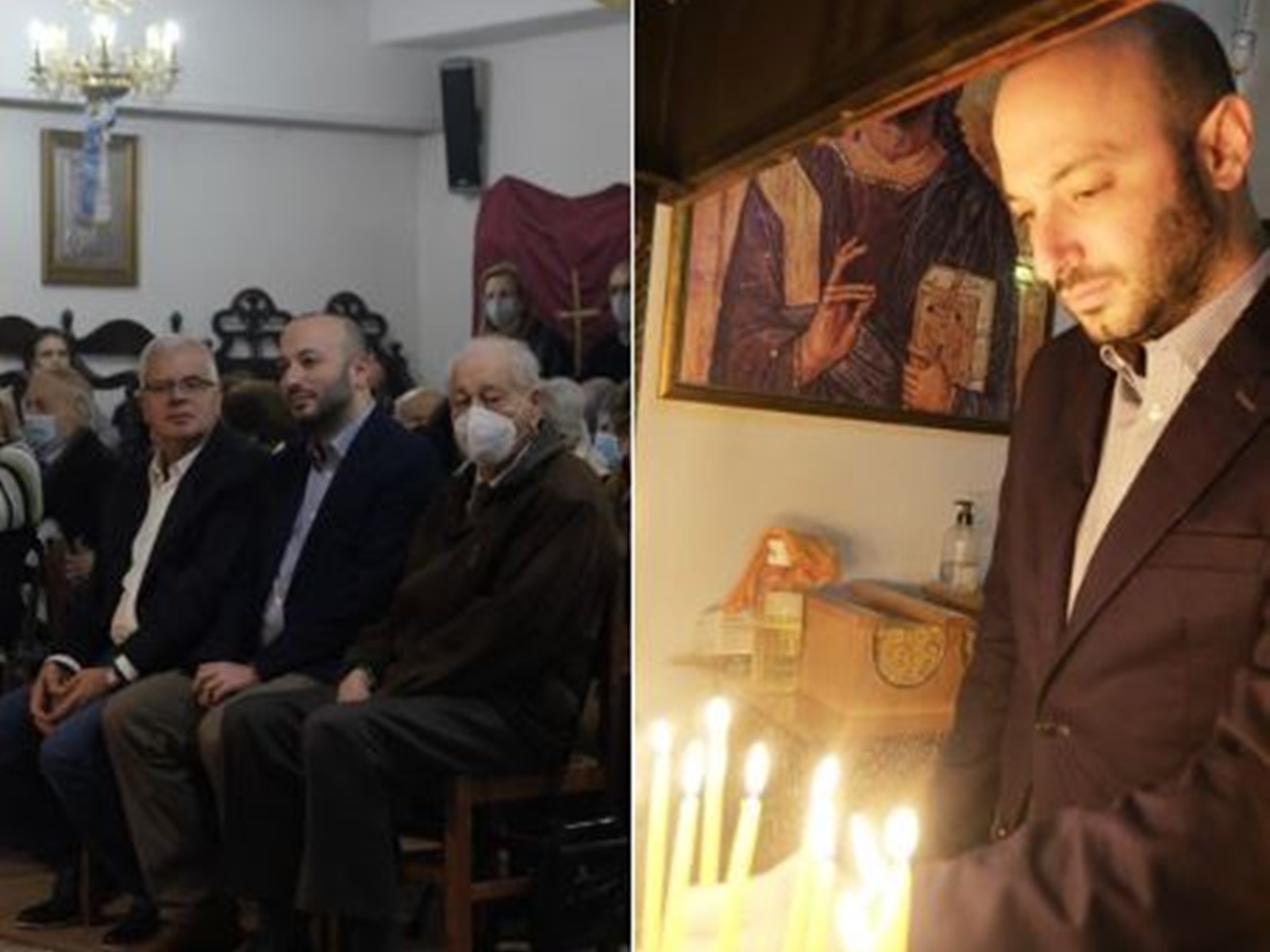 Στο παρεκκλήσι του Αγίου Μεγαλομάρτυρος Χαραλάμπους ο δήμαρχος Μάριος Ψυχάλης